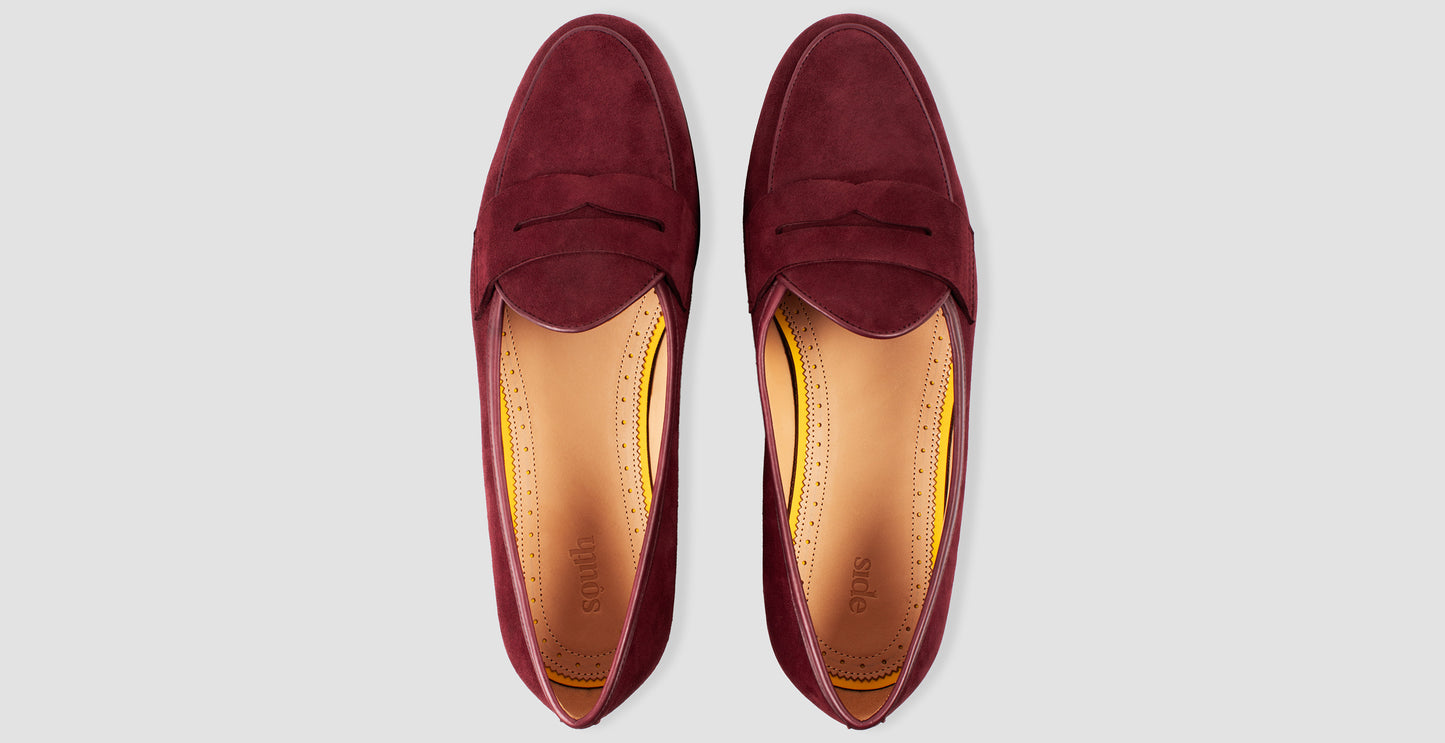 Suede Penny Burgundy