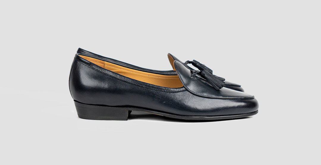 Navy Nappa Tassel