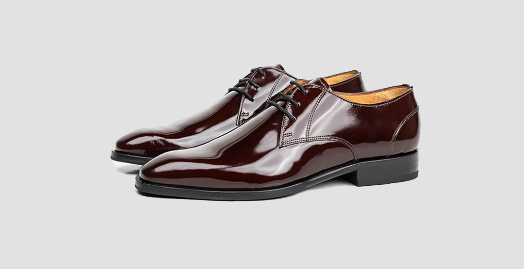 Burgundy Patent Laceups