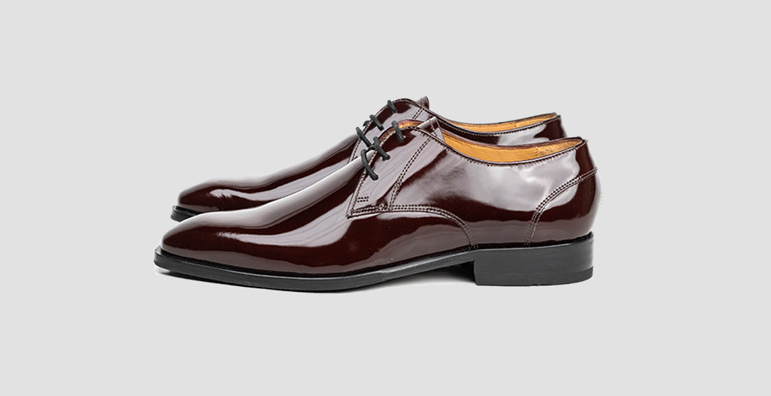 Burgundy Patent Laceups