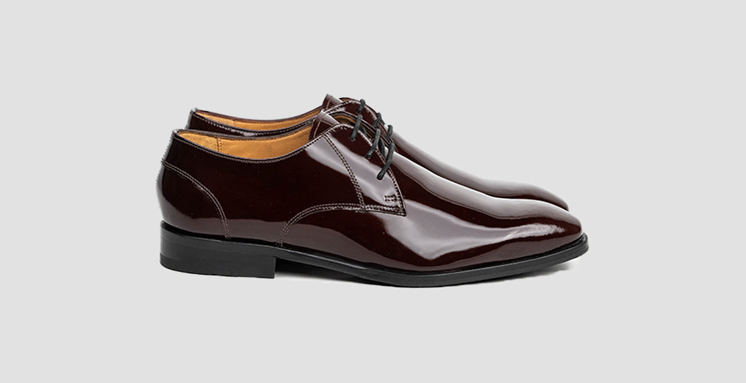 Burgundy Patent Laceups
