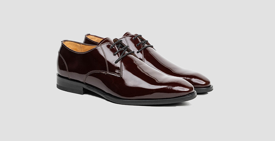 Burgundy Patent Laceups