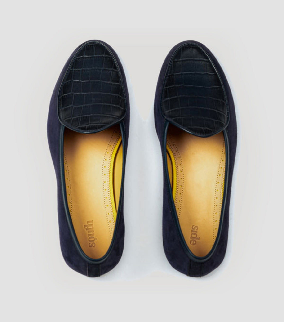 Suede Croco Apron Navy