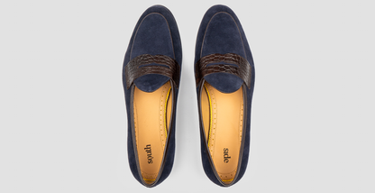 Navy Croco Penny